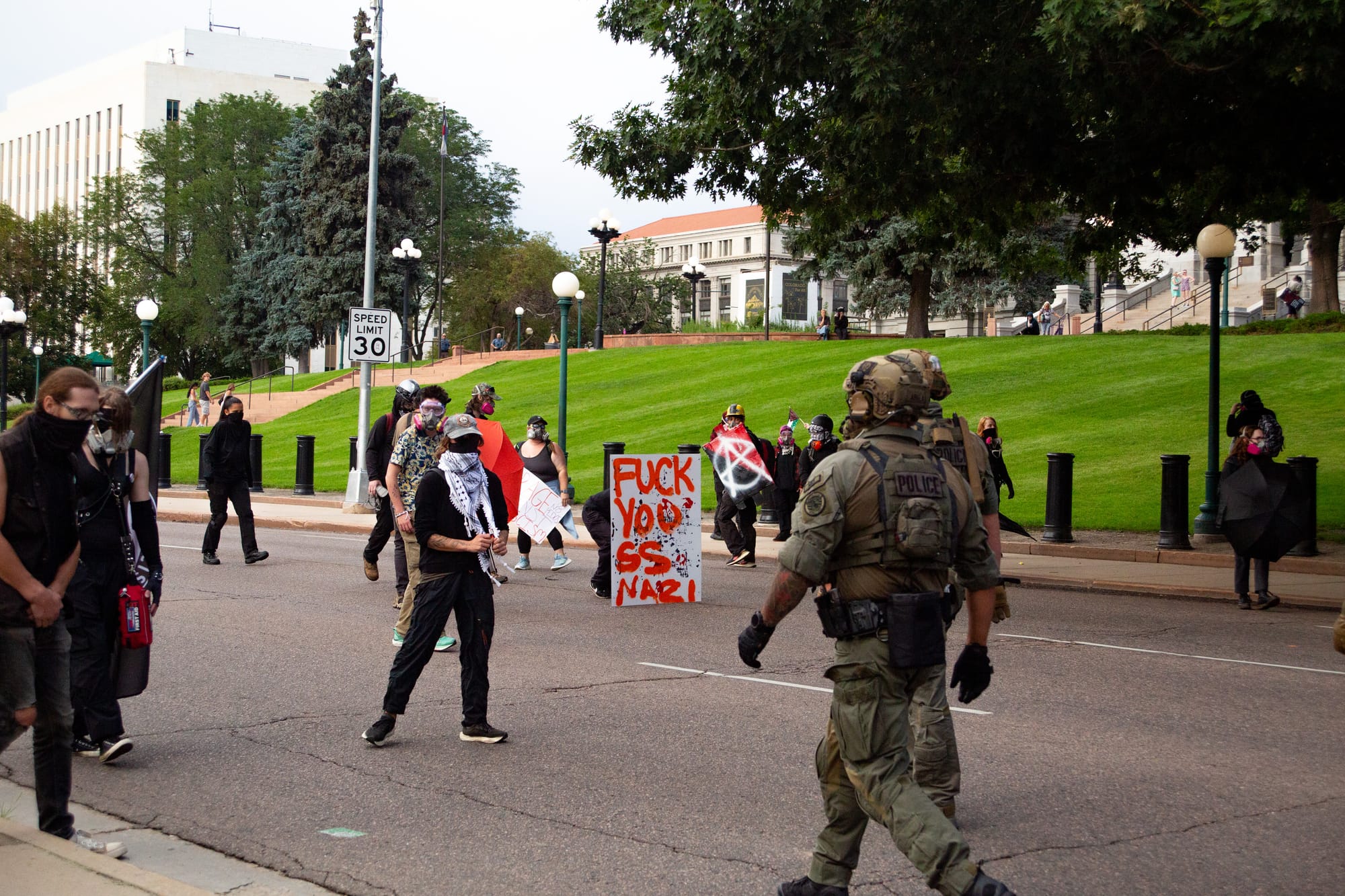 Protesters Make a Stand Despite Low Turnout and Growing Police Aggression